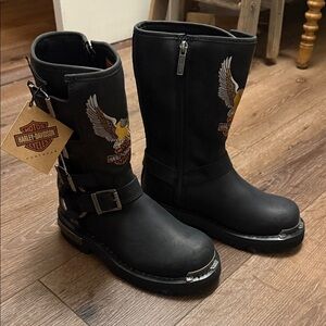 Harley Davidson WOMEN'S CORLEY CASUAL BOOT - BLACK 6